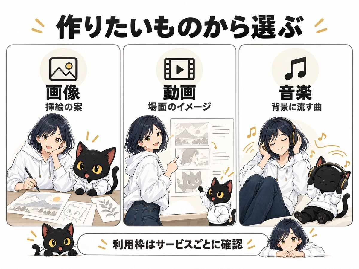 Google AI Pro：作りたいものから選ぶ