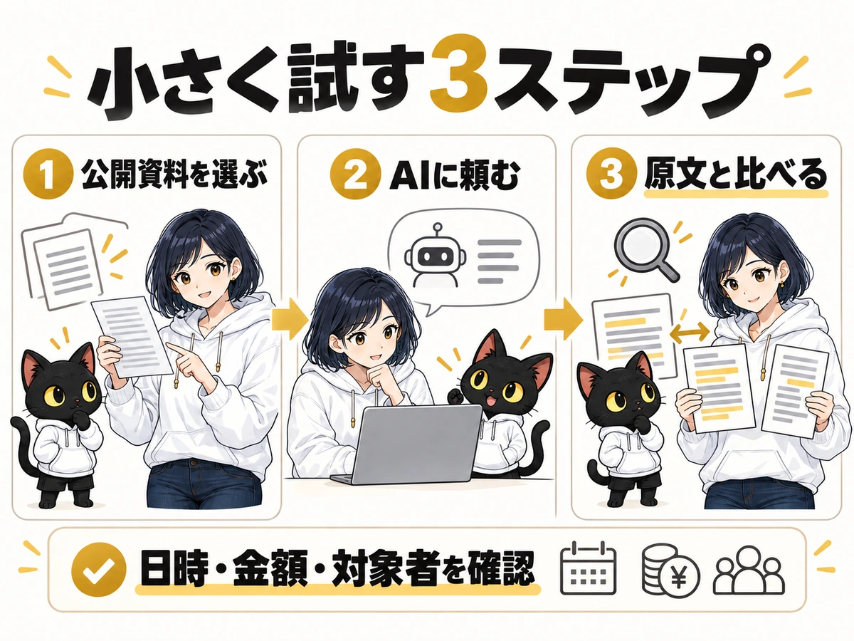 Google AI Pro：小さく試す3ステップ