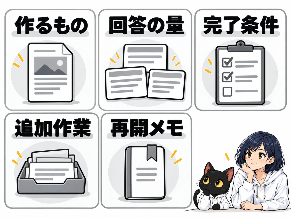 AIの仕事術：範囲を決める5項目。アキソンとハルカ