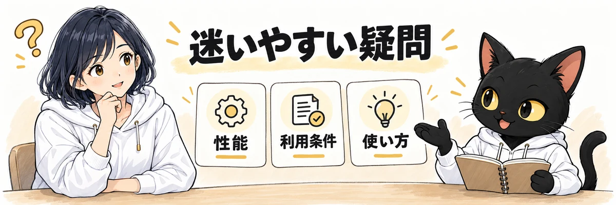 アキソンとハルカが説明する「GPT-6.1 Solのよくある質問」の概念図