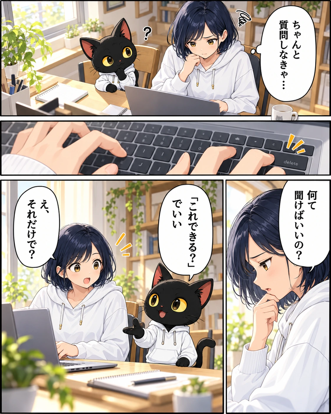 アキソンとハルカの漫画「AIはもっと雑に使え!」1ページ目