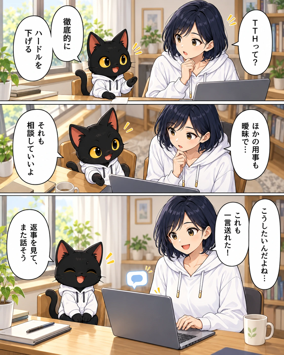 アキソンとハルカの漫画「AIはもっと雑に使え!」3ページ目