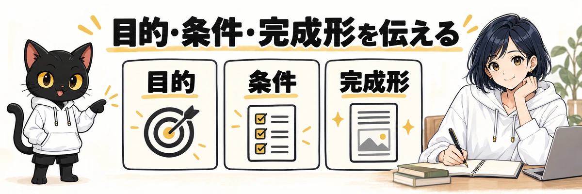 Meta Museの使い方：依頼文の組み立てのセクション画像