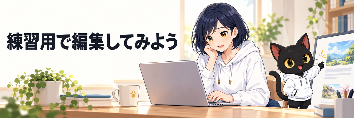 EmDash 基本的な使い方の3ステップ：練習用で編集してみよう