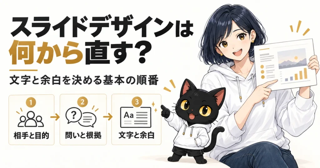 アキソンとハルカが案内するスライドデザインの基本